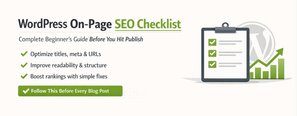 wordpress on page seo checklist