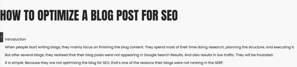How to Optimize a Blog Post for SEO